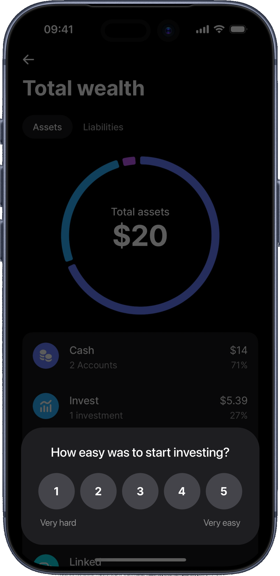 A MicroSurveys survey shown inside a mobile app